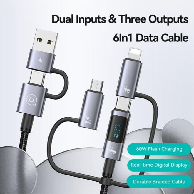 Produktbild Usams 6in1 USB Kabel (1.20 m, USB 2.0, 60 W)