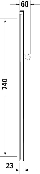 Actual product image Duravit Showers and accessories Shower rail 800 black matt
