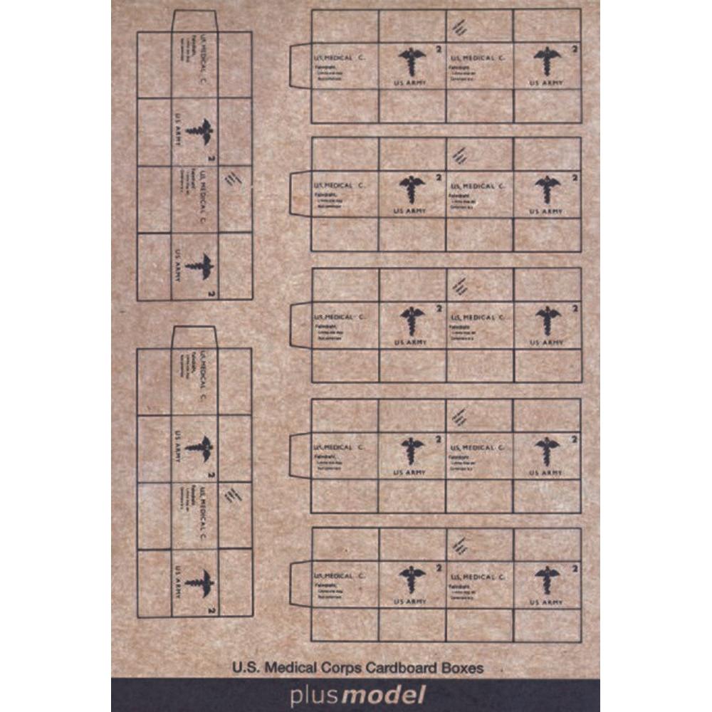 Plus Model U.S. Medizin-Transp. Kartons WW II