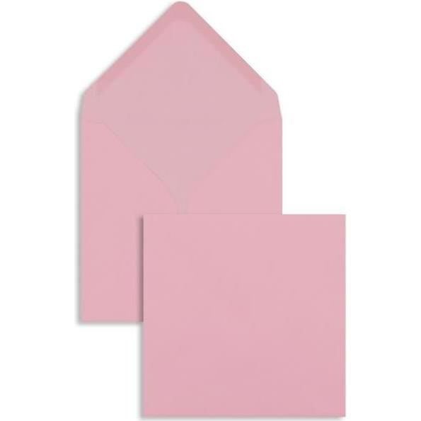 Blanke, Briefumschlag, Briefumschläge 130x130mm 100g/qm gummiert VE=100 Stück rosa (100 x)