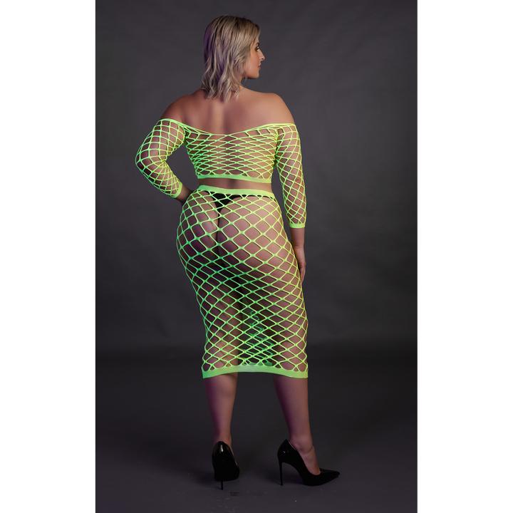 Immagine prodotto Ouch! Long Sleeve Crop Top and Long Skirt - Green - XL/XXXXL