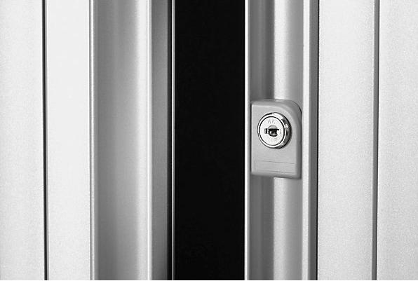 Actual product image Bisley EURO roller shutter cupboard, width 1000 mm, 1 shelf, traffic white. (100 x 43 x 69.50 cm)