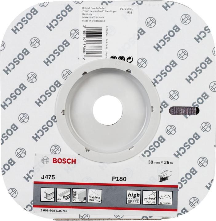 Produktbild Bosch Professional Zubehör Schleifrolle J475 Best for Metal, Gewebeschleifrolle, 38 mm x 25 m, 180 (180)