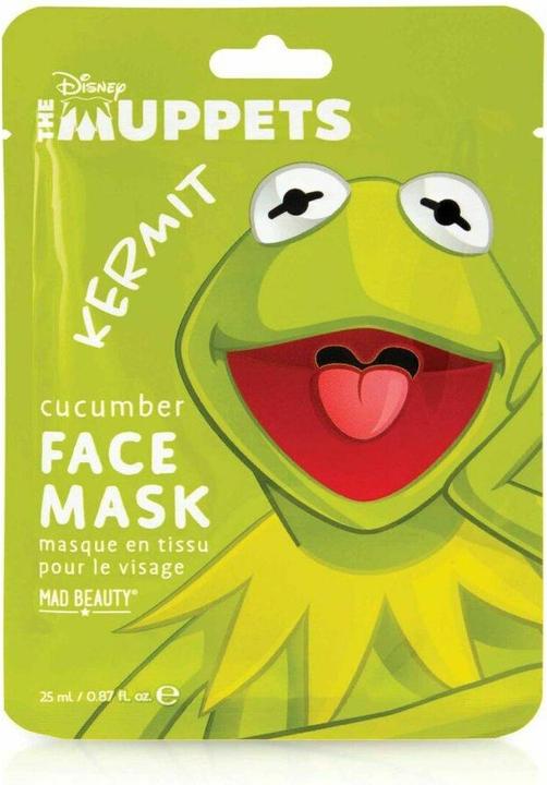 Actual product image Mad Beauty Disney Muppet Kermit Face Mask with Cucumber Extract 30g (25 ml)