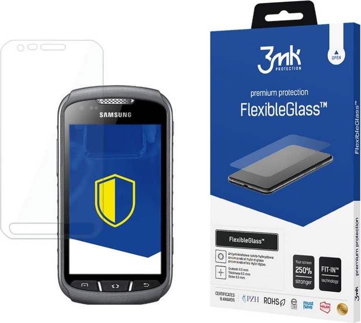Actual product image 3MK „ Flexible Glass“ su „Samsung Galaxy Xcover 3“ (F3MK FLEXGLASS SAM XCOVER3) (1 Piece, Samsung Galaxy S21)