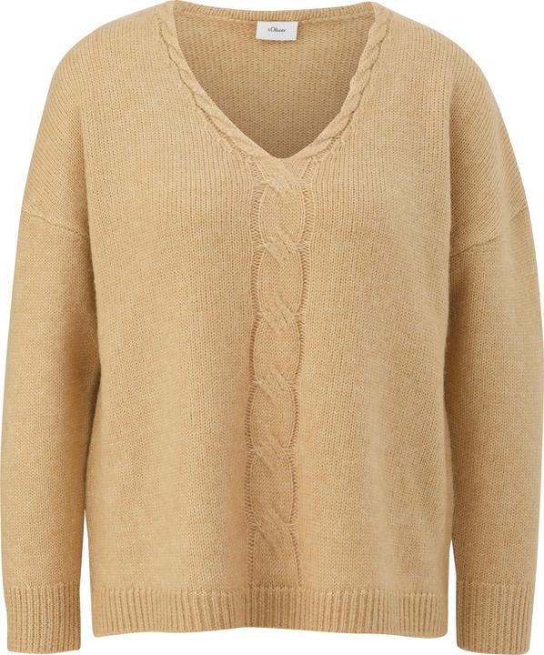Image du produit s.Oliver Strickpullover Strickpullover mit V-Ausschnitt (S)