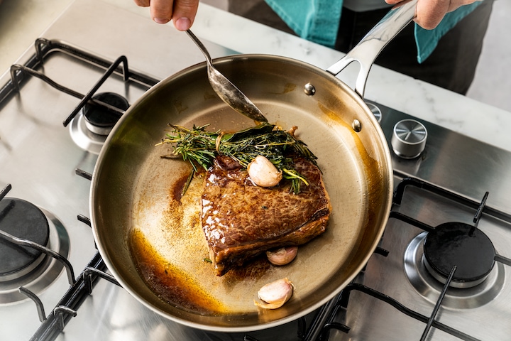 Actual product image Tefal Jamie Oliver Cook Smart (28 cm, Frying pan, Stainless steel)