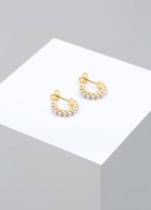 Produktbild Elli Creolen Minimal mit Perlen (Sterling Silber)