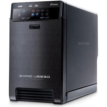 Fantec QB-X2US3R (3.5"), Festplattengehäuse, Schwarz