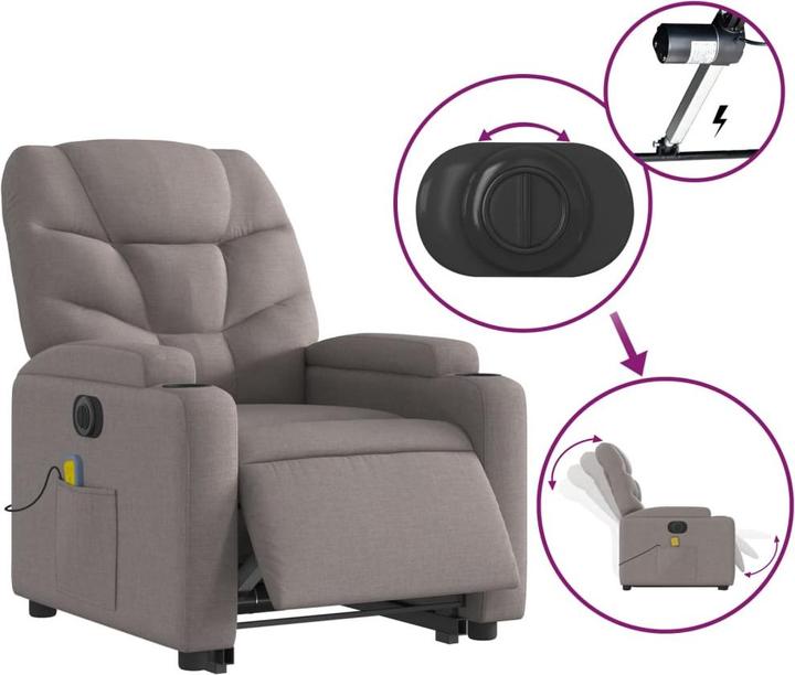 Image du produit vidaXL Massagesessel mit Aufstehhilfe