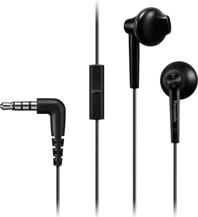 Actual product image Panasonic RP-TCM55E-K In-Ear Headphones Black (Cable)