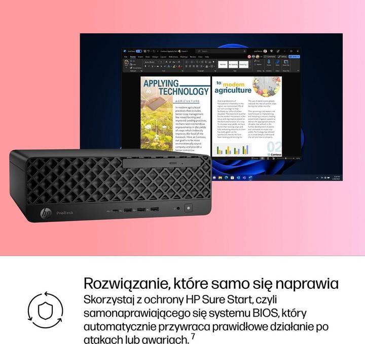 Actual product image HP ProDesk 4 SFF G1i Desktop AI PC (512 GB, 16 GB, Intel Core Ultra 5 225)