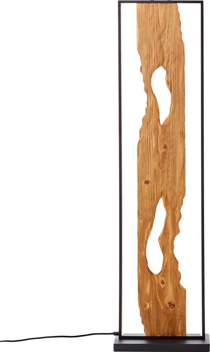 Productafbeelding Brilliant Chaumont LED Vloerlamp 80cm zwart/hout (2300 lm)