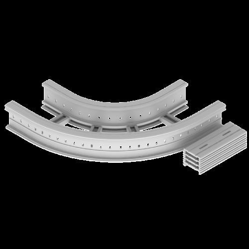 Actual product image Unex 67326-04 Flat elbow 90Â° 135x300 R300 made of U23X RAL7035