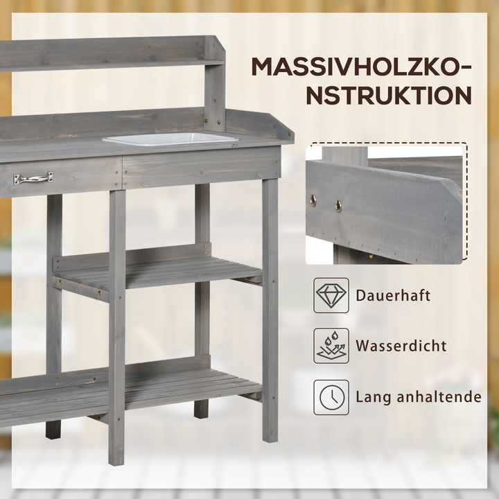Produktbild Outsunny Gärtnertisch mit Wanne