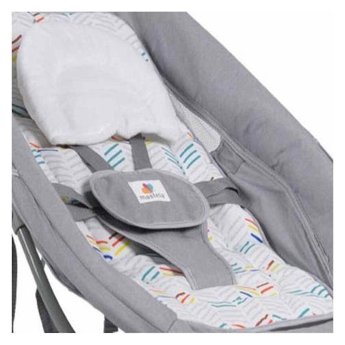 Sdraietta Elettrica Moni Axel 3 In 1: Culla, Dondolo E Altalena, Con Telecomando, Bluetooth, Melodie, Zanzariera, Grigio, 0-9 Kg - 4
