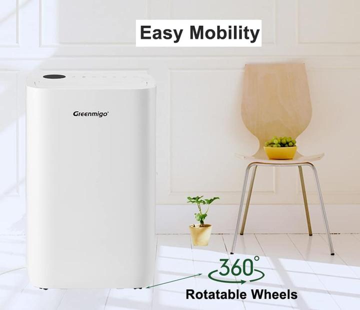 Image du produit Greenmigo WiFi Luftentfeuchter Alpha Q25 Pro mit Fernsteuerung, HEPA- und Aktivkohlefilter (70 m², 25 l/24h)