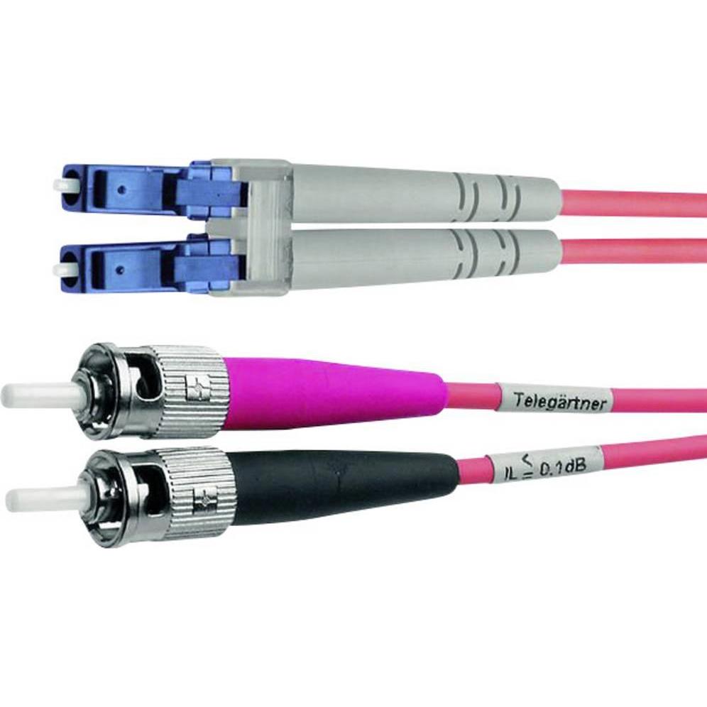 Thumbnail - Telegärtner LWL Anschlusskabel Glasfaser (1x ST Stecker 1x LC Stecker) 50/125 µ Multimode OM4 1.00 m (CAT6, 1 m), Netzwe...