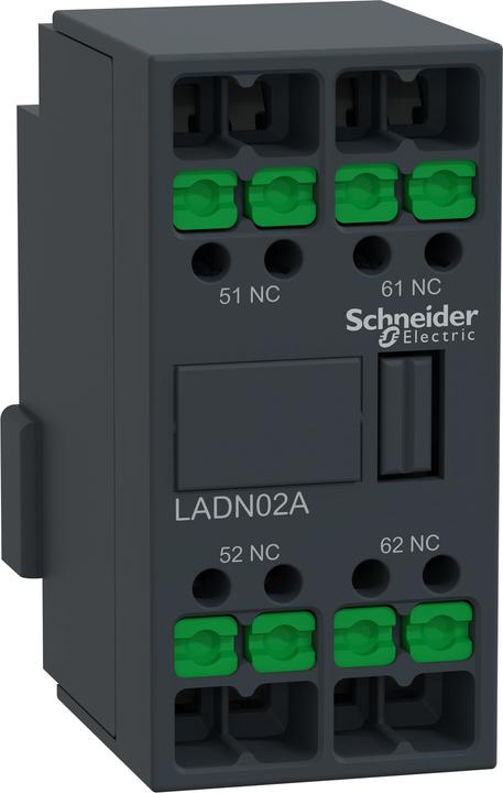 Actual product image Schneider Hilfsschalterblock 2Ö LADN02A SnapIN Anschlussklemmen