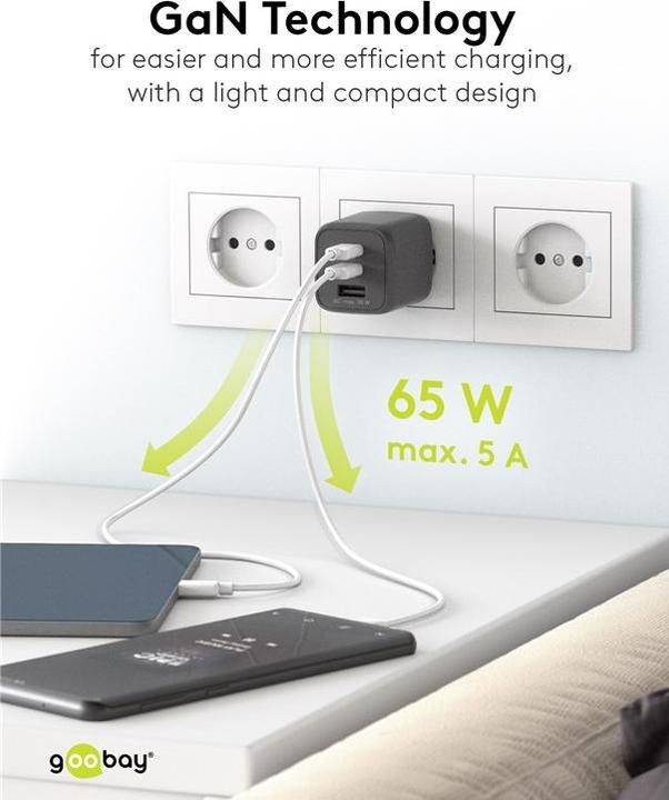 Produktbild Goobay Multiport Schnellladegerät (65 W)