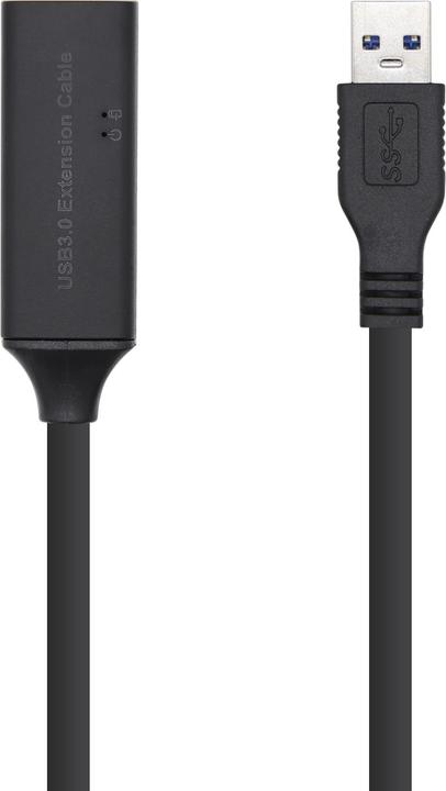 Actual product image Aisens A105-0408 USB Cable 10 m USB 3.2 Gen 1 (3.1 Gen 1) USB A Black (10 m, USB 3.2 Gen 1)