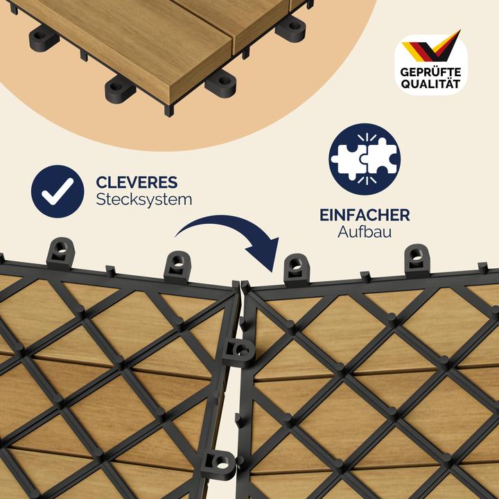 Produktbild Casaria Holzfliese (66 x, 30 x 30 cm)