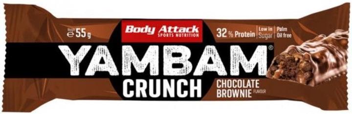 Actual product image Body Attack YamBam Crunch Bar (55G) (Brownie, Chocolate, 1 pcs., 55 g)
