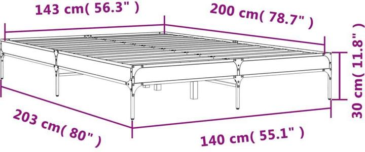 Image du produit vidaXL Bettgestell (140 x 200 cm)