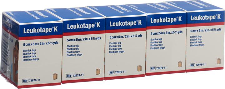 Actual product image BSN Leukotape® K 5 x 5 m 5 pcs skin colored (5 m)