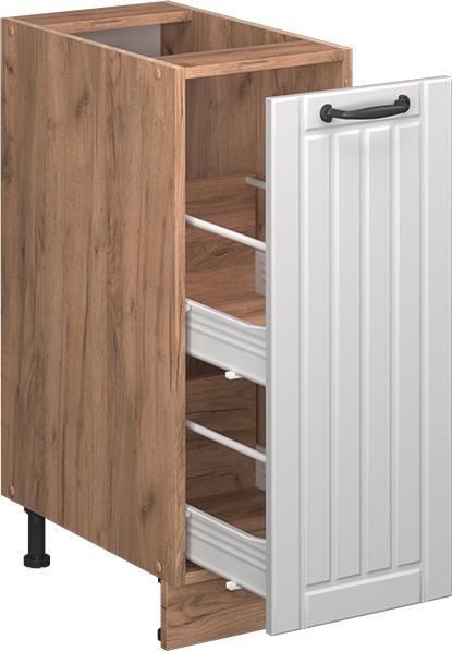 Produktbild Vicco Apothekerschrank Fame-Line, Weiss Landhaus/Goldkraft Eiche, 30 cm, AP Marmor