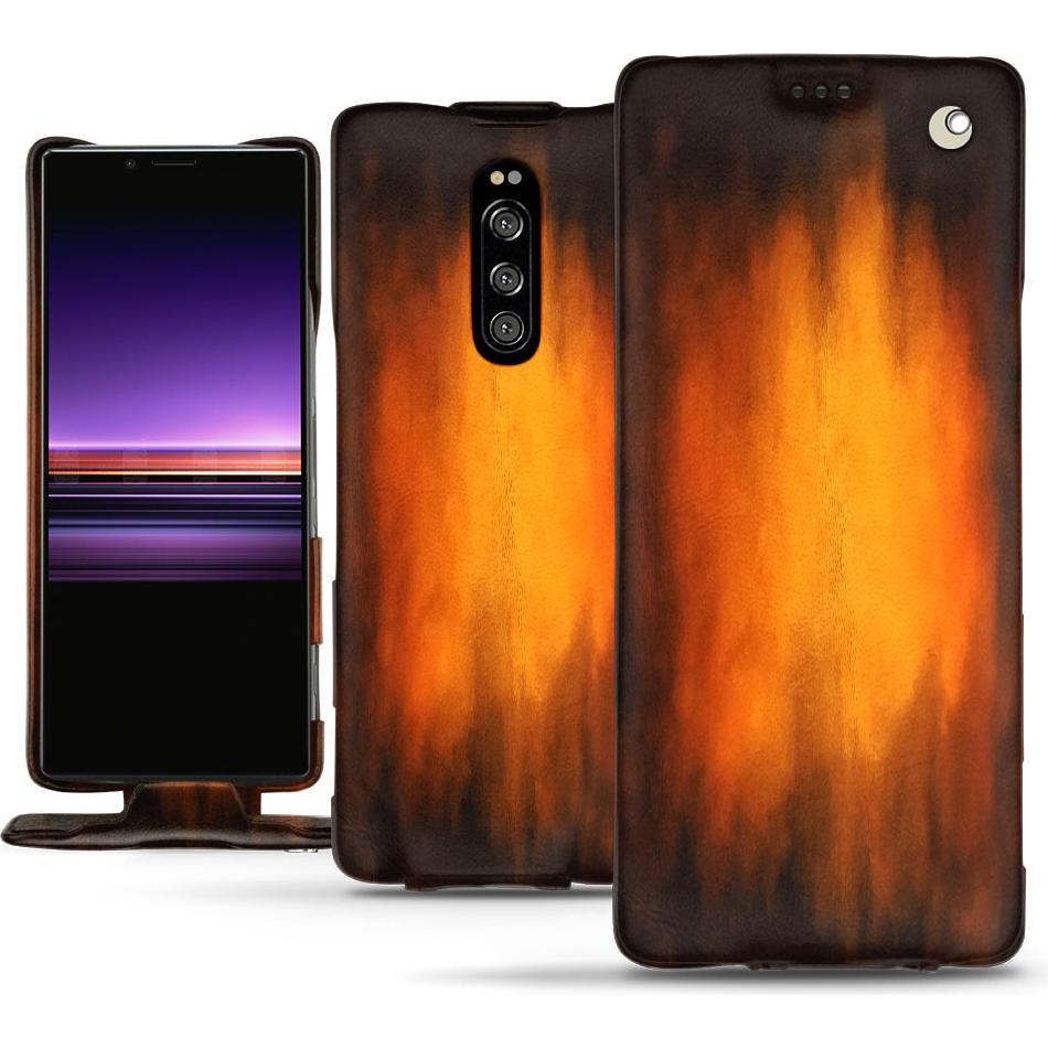 Thumbnail - Noreve Lederschutzhülle vertikal (Sony Xperia 1), Smartphone Hülle, Violett