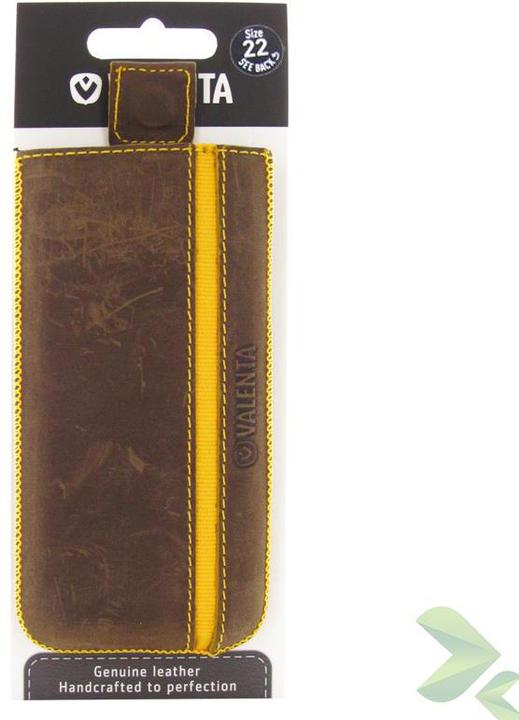 Actual product image Valenta Pocket Stripe Vintage - Leather Pin Bag (Red) (Samsung Galaxy S4)