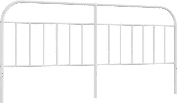 Actual product image vidaXL Kopfteil Metall Weiss 200 cm, Farbe: Weiss (206 x 3 x 100 cm)