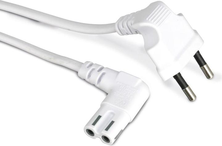 Image du produit Goobay Câble de raccordement Euro coudé des deux côtés, 1 m, blanc (1 m)