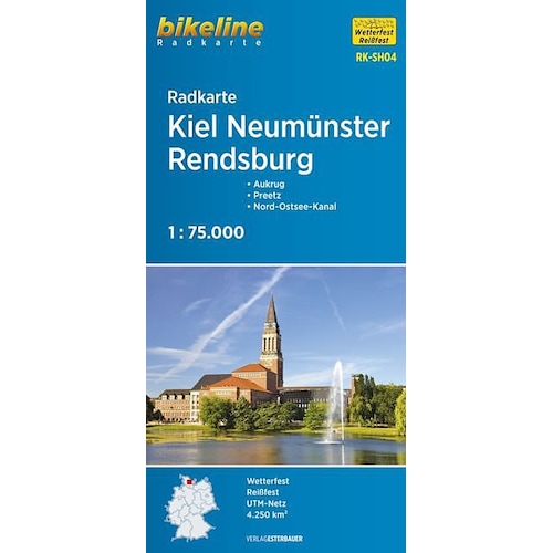 Bikeline Radkarte Kiel Neumünster Rendsburg 1 : 75 000 75000, Landkarte