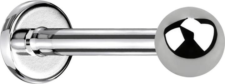 Produktbild Star Piercing Steriles Threadless Labret silber mit Kugel (ohne Messing, Titan)
