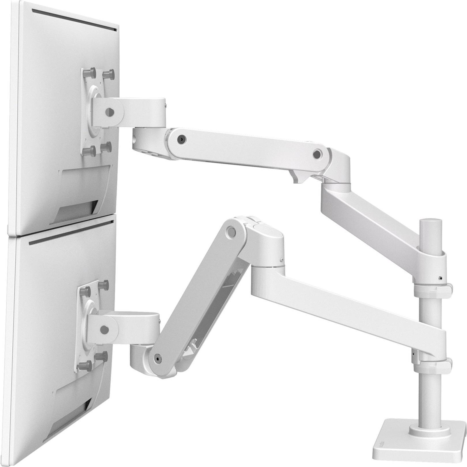 Ergotron LX PRO ARM DUAL DISPLAY STACKING white (Tisch, 34"), Monitor Halterung, Weiss