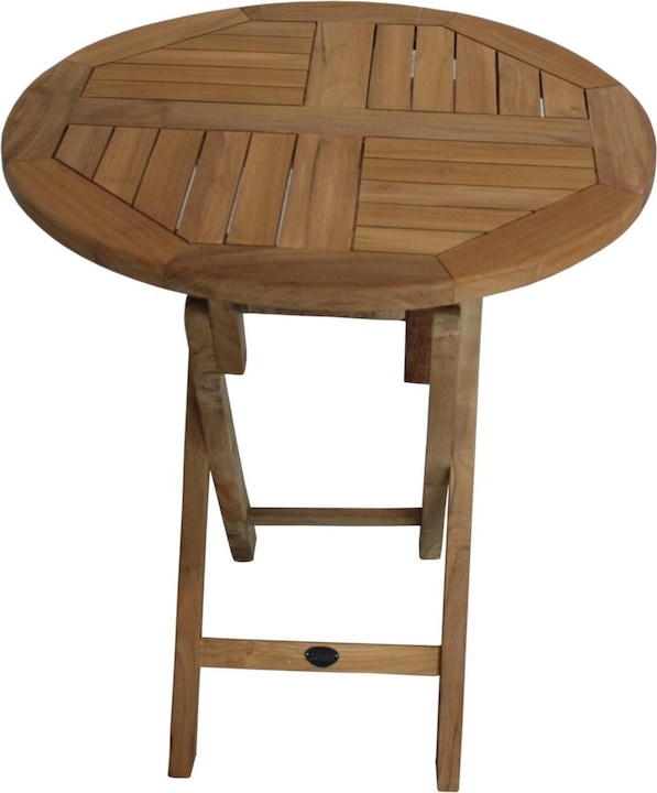 Image du produit Zebra Poker Table repas pliante Ø 70cm en teck (70 cm)