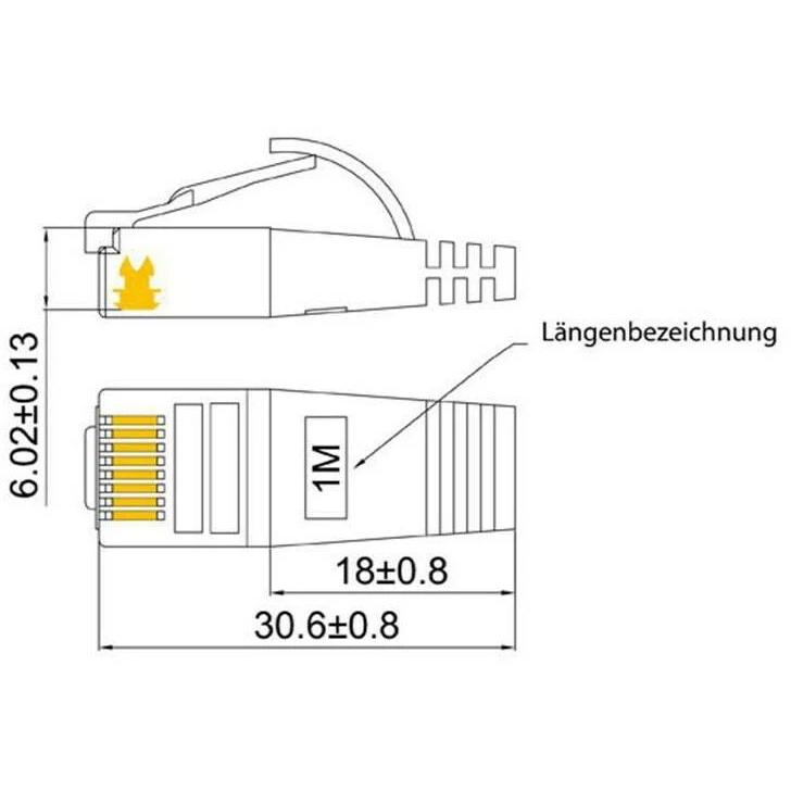 Thumbnail - Wirewin Netzwerkkabel (STP, CAT6, 7.50 m), Netzwerkkabel