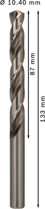 Image du produit Bosch Professional Zubehör Foret hélicoïdal PRO Metal HSS-G, 10,4 x 87 x 133 mm (10,4 mm)