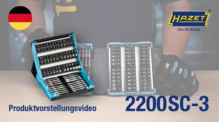 Produktbild HAZET SmartCase Bit Satz 2200SC-3 ∙ Sechskant6,3 (1/4 Zoll) ∙ Schlitz Profil, Kreuzschlitz Profil P… (Innensechskant, Innensechsrund TX, Kreuz Phillips PH, Schraubschlitz)