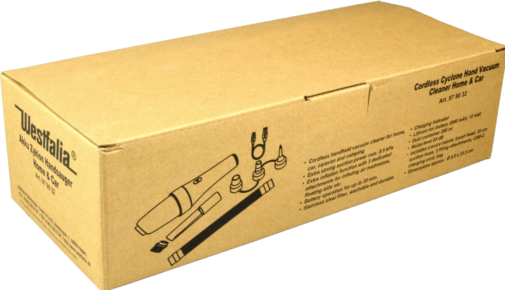 Produktbild Westfalia Akku Zyklon Handsauger Home & Car 12Volt, 9-teilig, Saug- und Blasfunktion