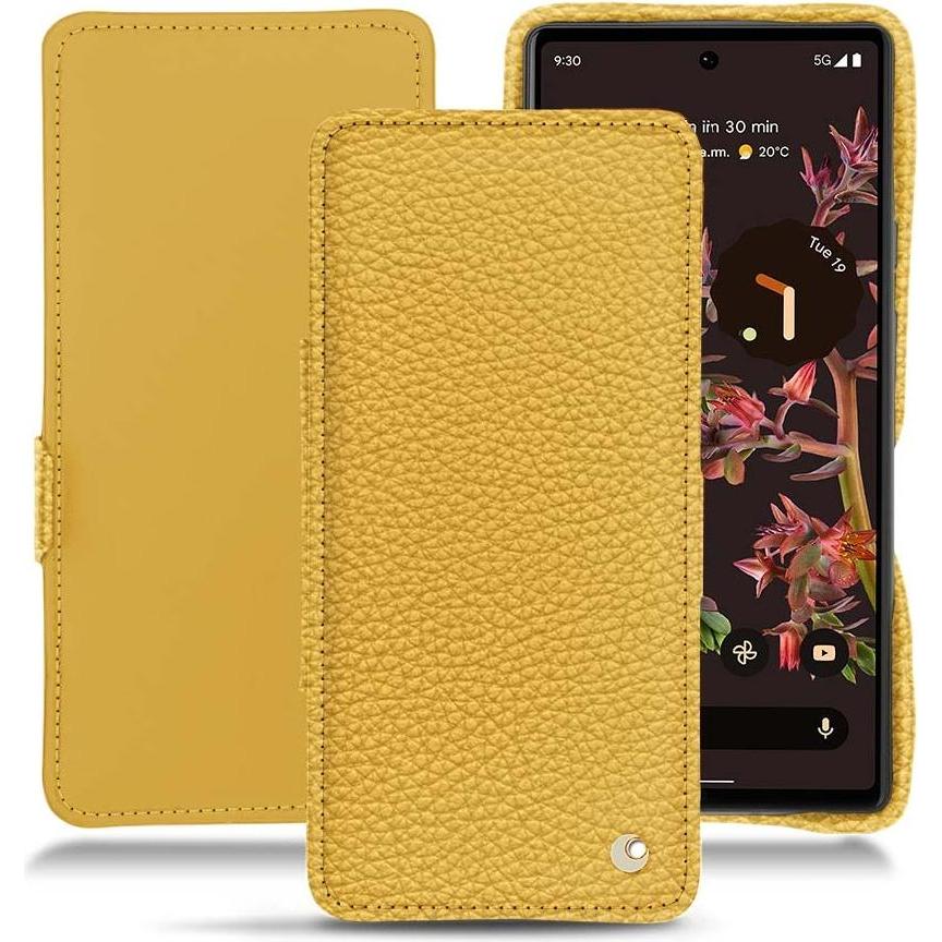 Noreve Lederschutzhülle horizontal (Google Pixel 6a), Smartphone Hülle, Orange