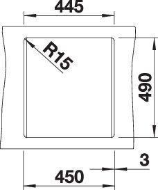 Produktbild Blanco Dalago 45 (Einbauspüle, 46.50 cm, 51 cm)