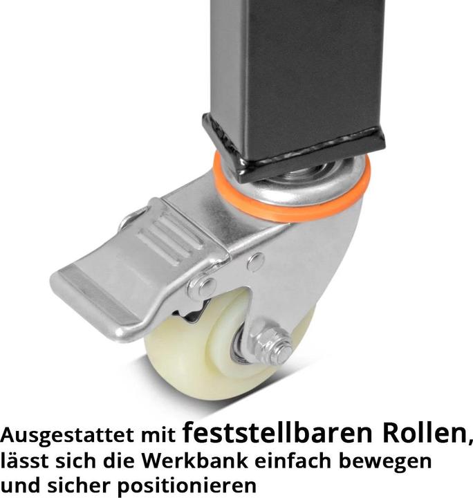Image du produit Stahlwerk Werkbank mit Rollen (60 cm, 120 cm)