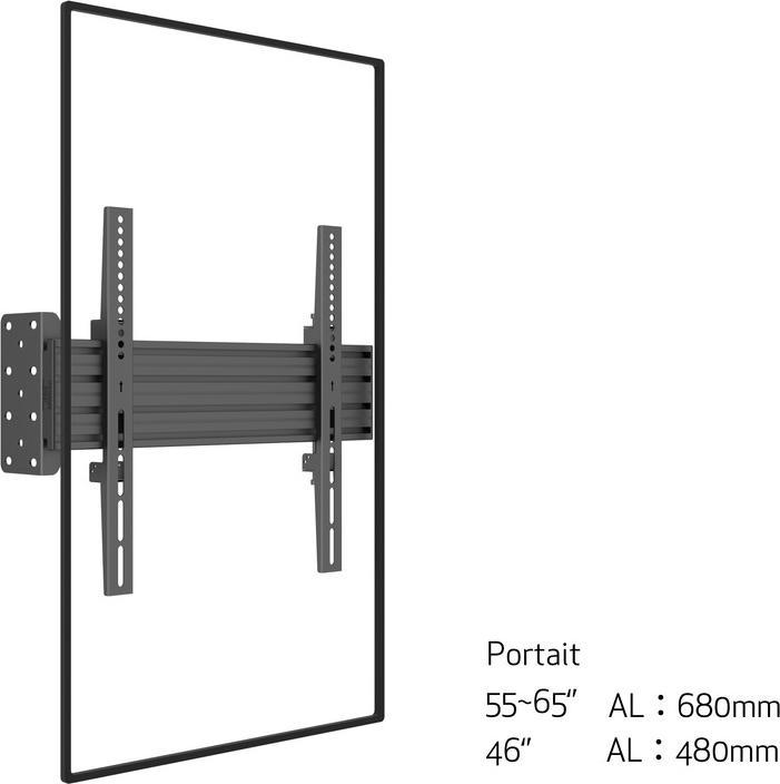 Actual product image Multibrackets Angle plate, black to Pro System, steel (Mounting- / Adapterplates)