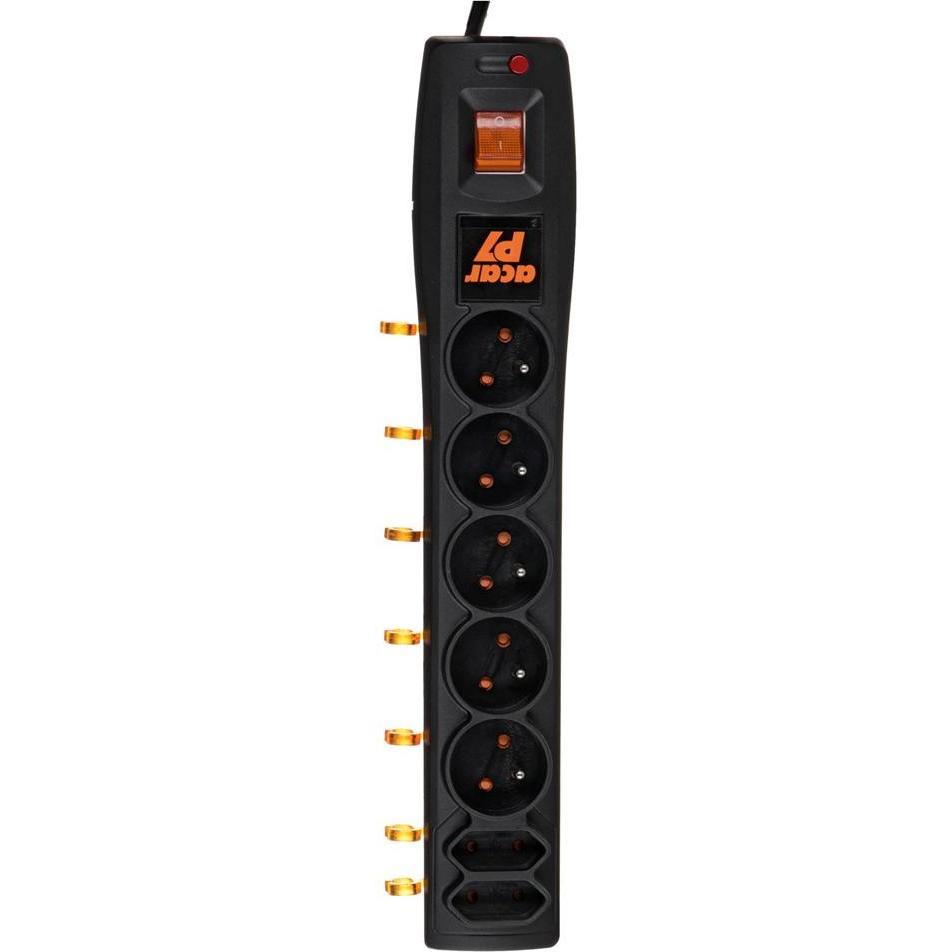 Acar, Steckdosenleiste, P7 Verlängerungskabel 7 AC-Ausgänge Indoor (7 x, 1.50 m)