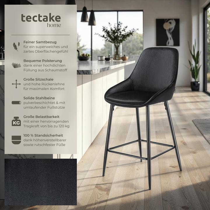 Actual product image tectake Bar stool Siera with backrest