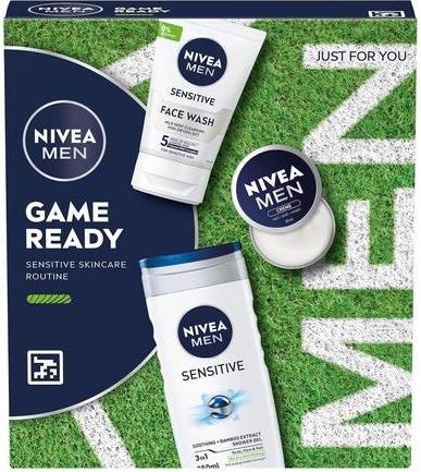 NIVEA Men Game Ready Gift Set 3 Products - Men's Skincare Gift Set with Shower (Maniküre Set)