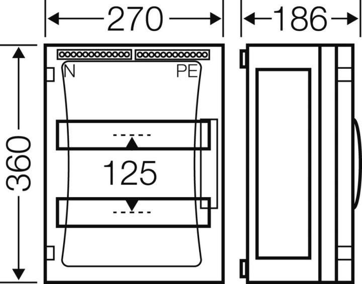Produktbild Hensel HEN FP 1219 ENYSTAR-AutomatengehÃ¤use FP 1219, 24 TE